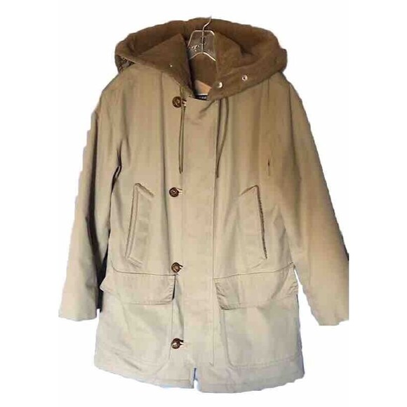 Mighty Mac Vintage Mens Size 38 Out O’ Gloucester Coat Tan Khaki Jacket - Picture 1 of 9